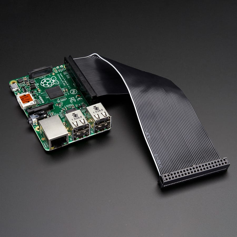 GPIO Ribbon Cable for Raspberry Pi - 40-pin by Adafruit - The Pi Hut