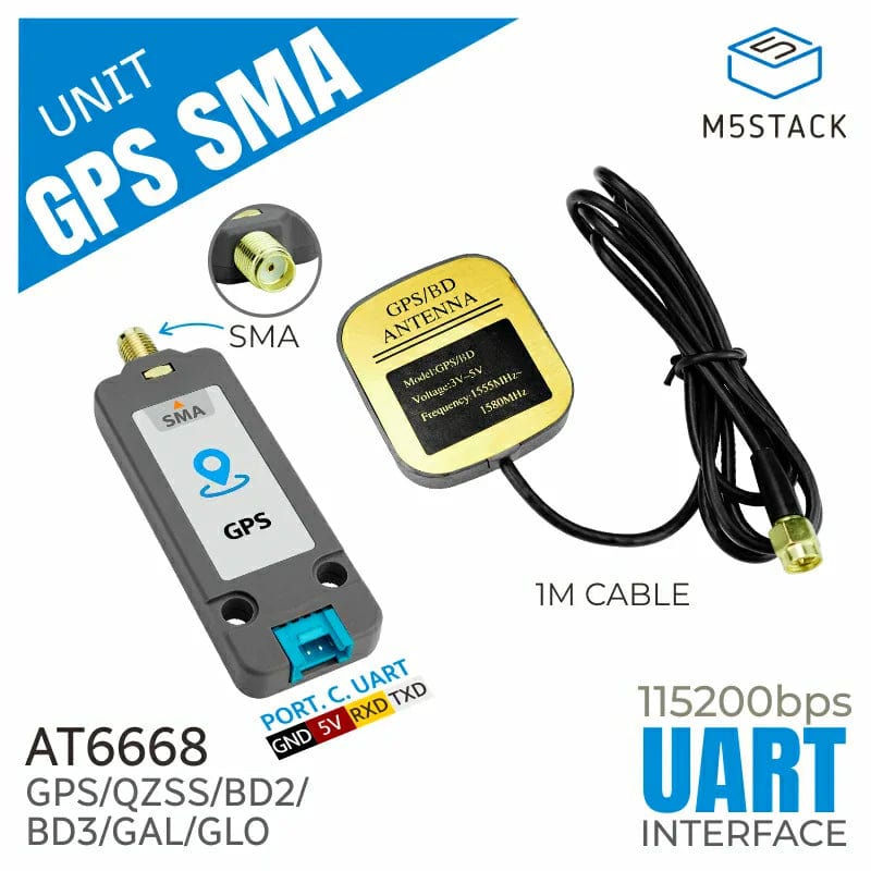 GPS/BDS Unit with SMA Antenna (AT6668)