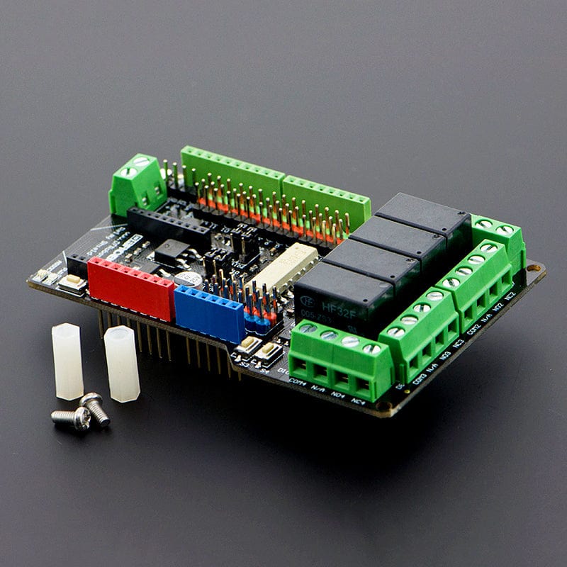 Gravity: 4 Channel Relay Shield for Arduino - The Pi Hut