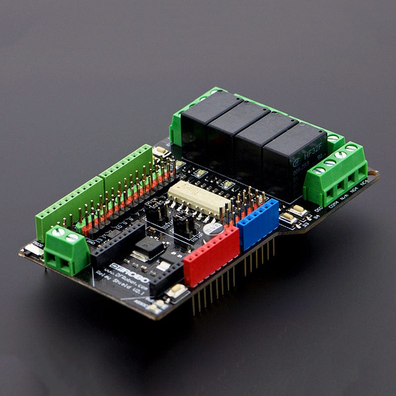 Gravity: 4 Channel Relay Shield for Arduino - The Pi Hut