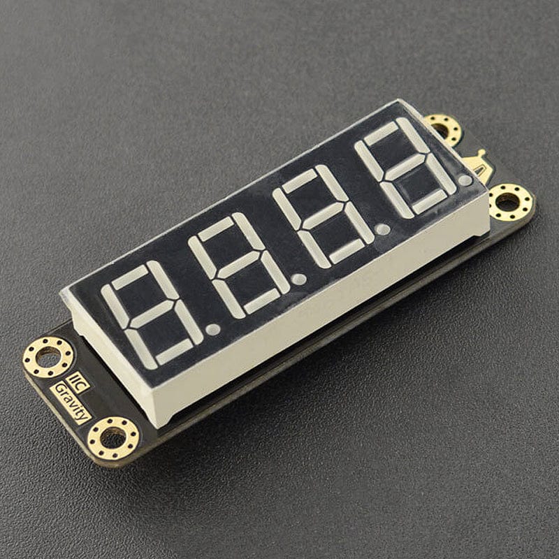 Gravity: 4-Digit Green Seven-Segment LED Display Module - The Pi Hut