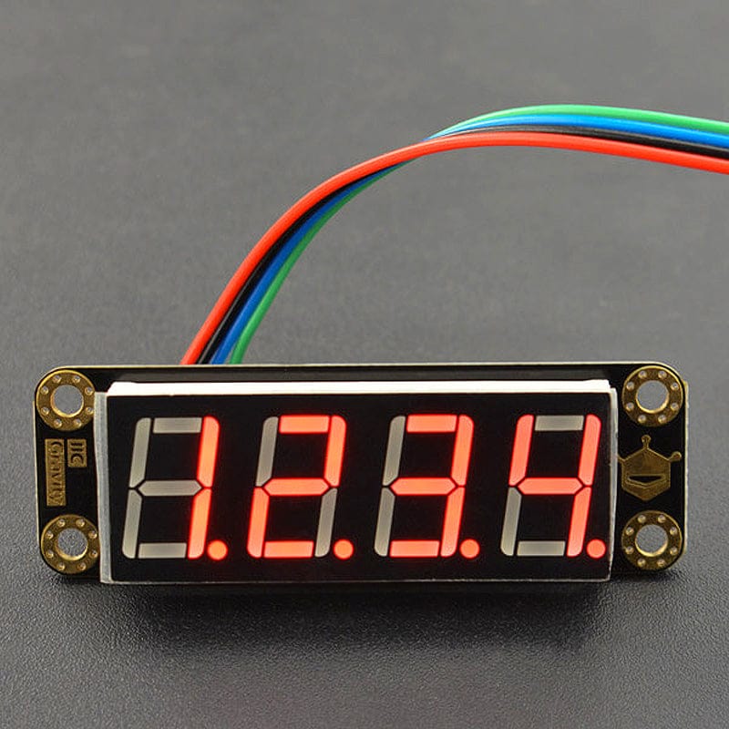 Gravity: 4-Digit Red Seven-Segment LED Display Module - The Pi Hut