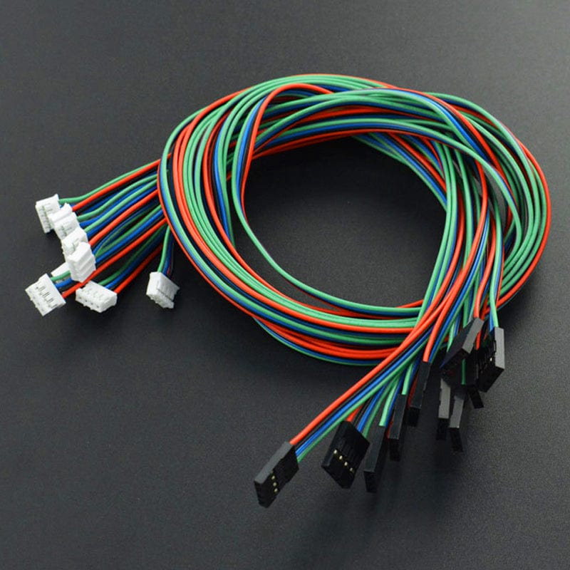 Gravity: 4Pin I2C/UART Sensor Cable for Arduino - 50cm (10 Pack) - The Pi Hut