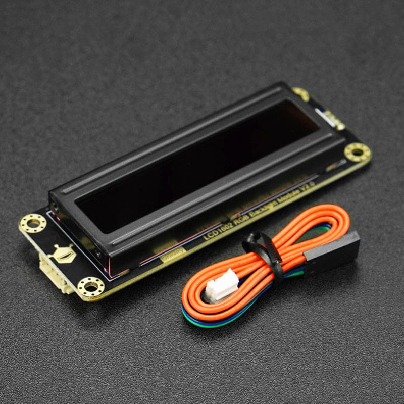 Gravity: I2C 16x2 Arduino LCD with RGB Font Display (Black) - The Pi Hut