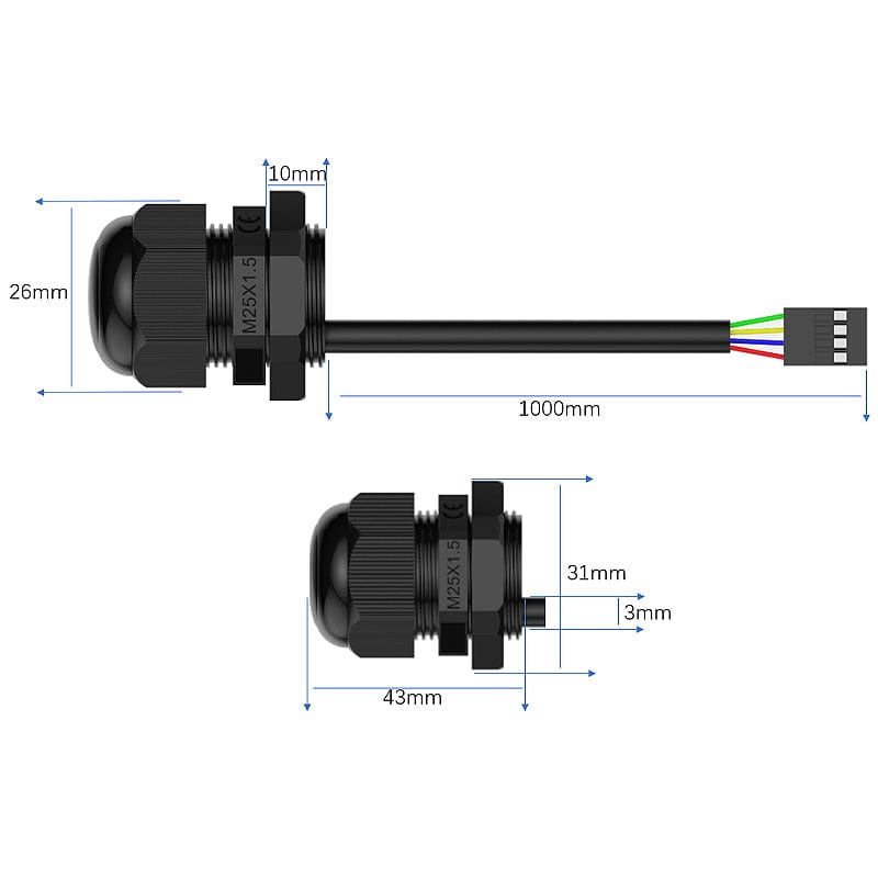 Gravity: I2C IP68 Waterproof Ambient Light Sensor (1-65535lx) - The Pi Hut