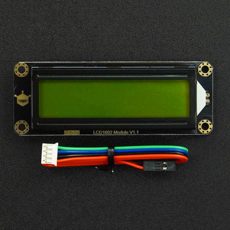 Gravity: I2C LCD1602 Arduino LCD Display Module (Green) - The Pi Hut