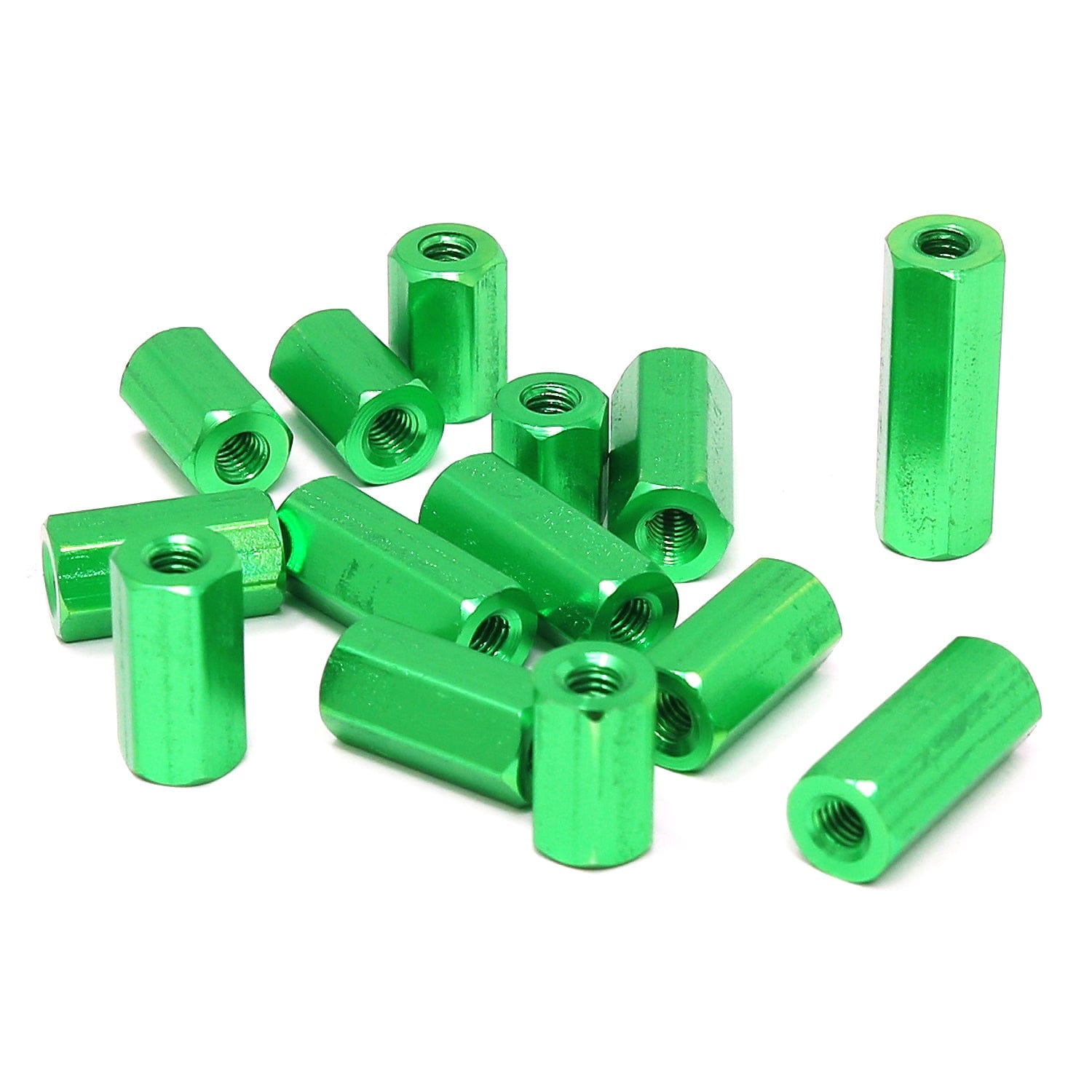 Green Anodised Aluminium Standoff Set (4-pack) - The Pi Hut