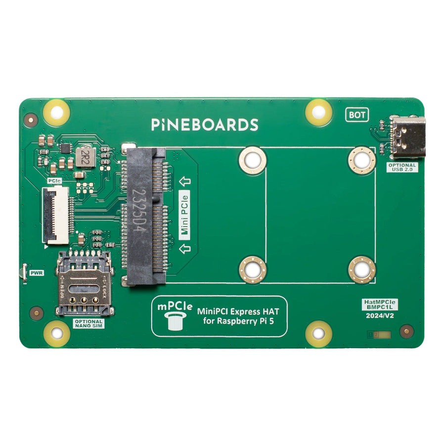 Mpcie Hat Raspberry Pi Hat mPCIe for Raspberry Pi 5 - The Pi Hut