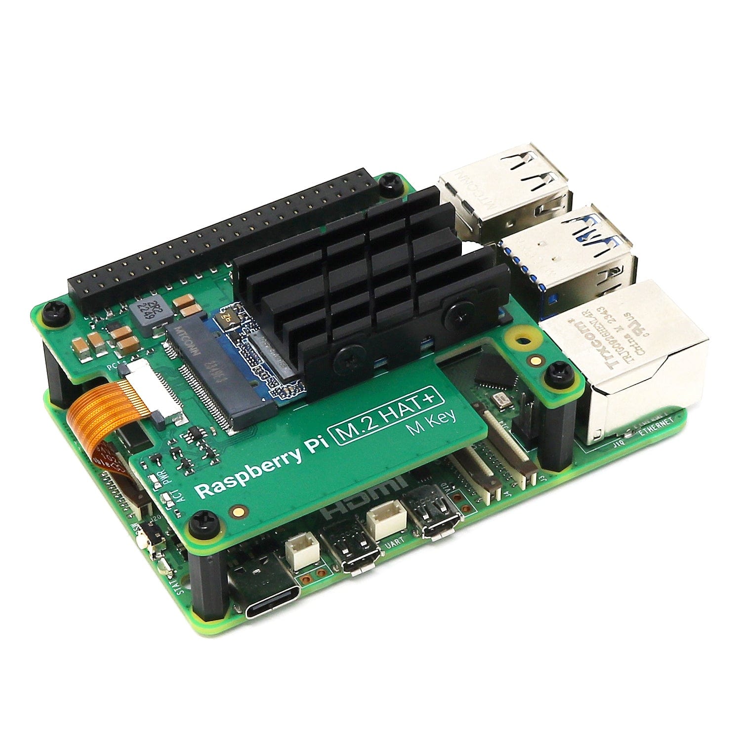 Heatsink for Raspberry Pi M.2 HAT+ and 2242 SSDs