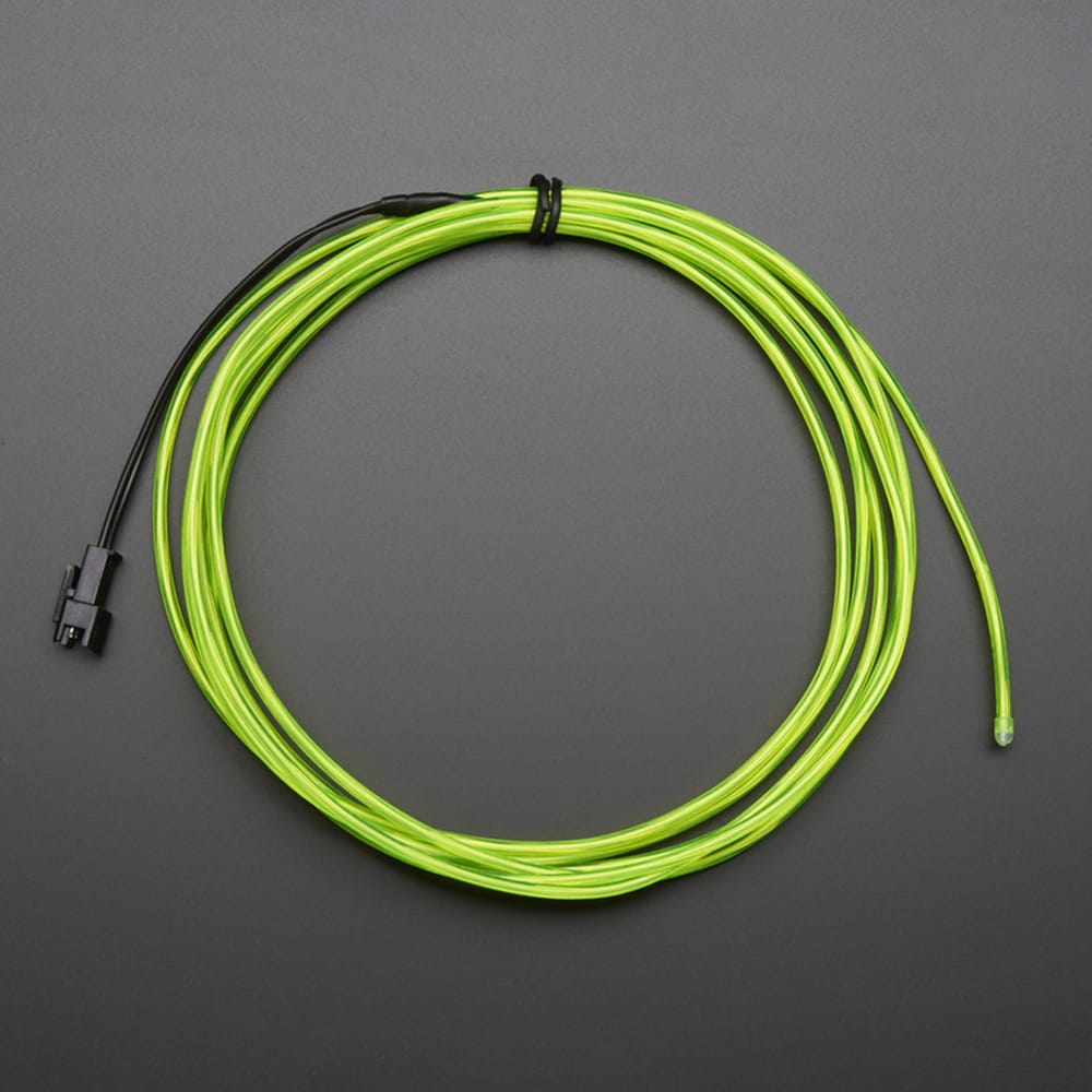 High Brightness Green Electroluminescent (EL) Wire - 2.5 meters (High brightness, long life) by Adafruit - The Pi Hut