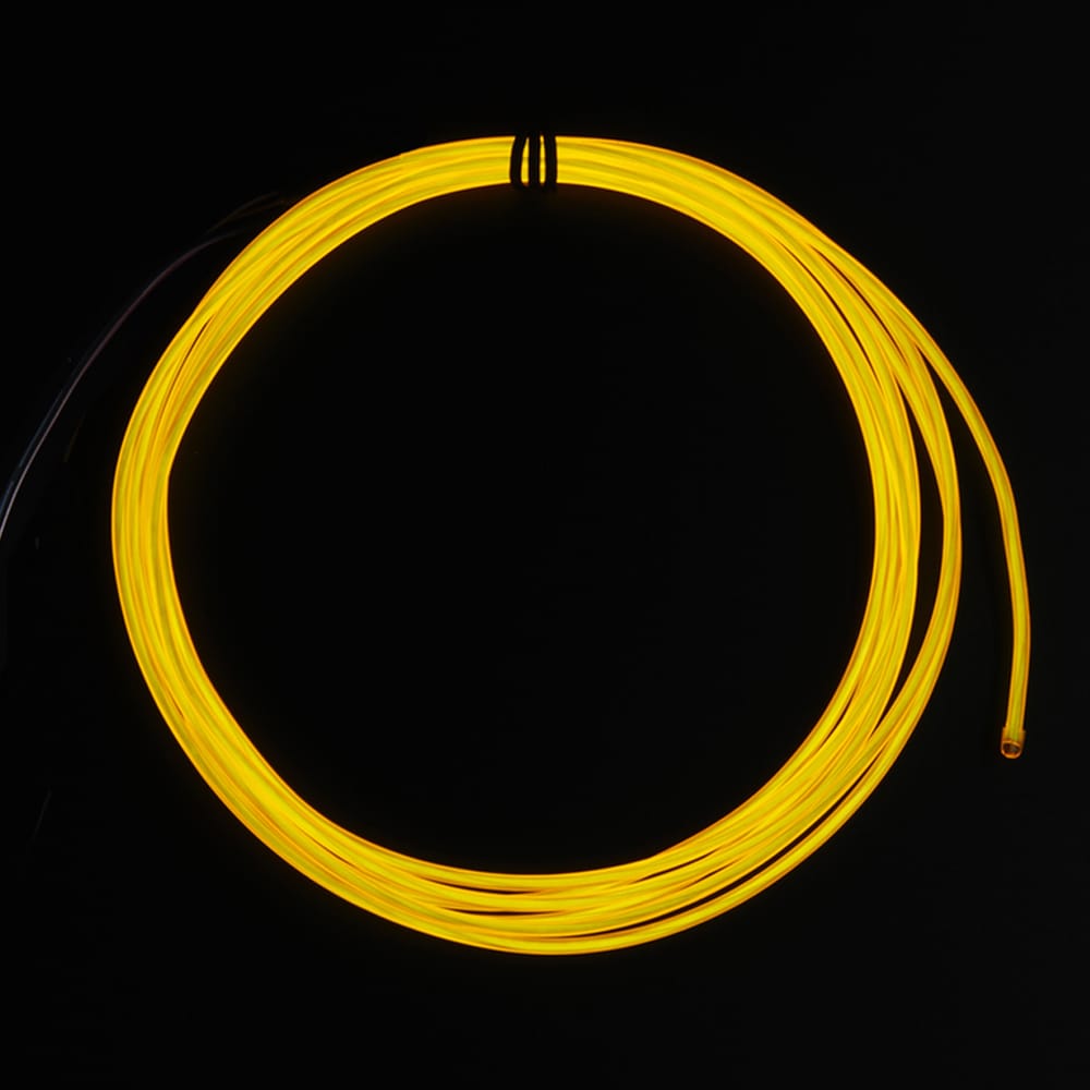 High Brightness Yellow Electroluminescent (EL) Wire - 2.5 meters (High brightness, long life) by Adafruit - The Pi Hut