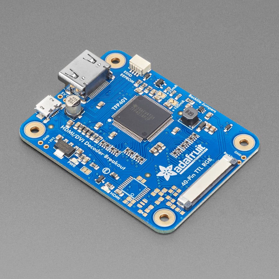 TFP401 HDMI/DVI Decoder to 40-Pin TTL Breakout - Without Touch