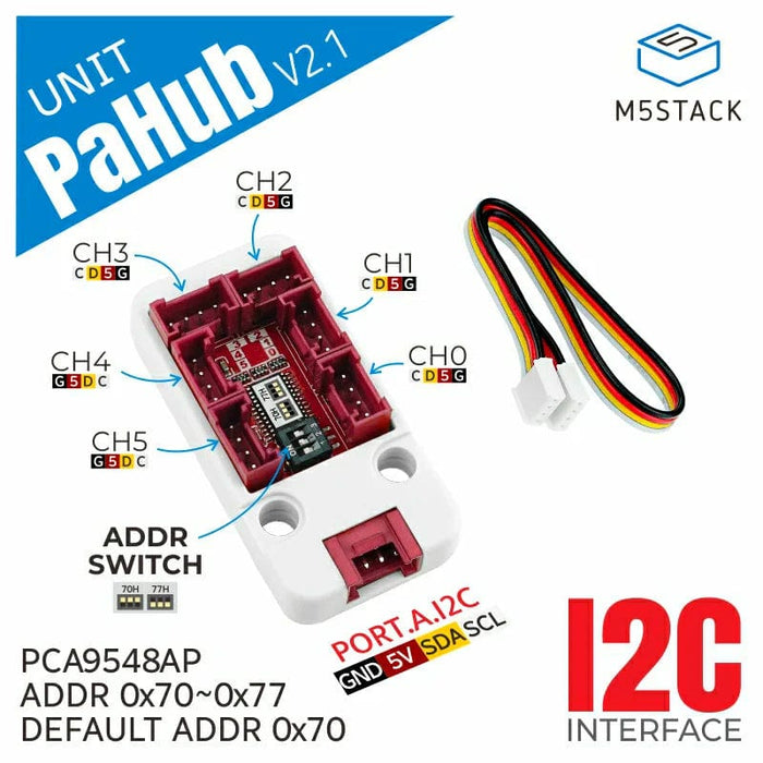 I2C Hub 1 to 6 Expansion Unit v2.1 with DIP Switch (PCA9548A) - The Pi Hut