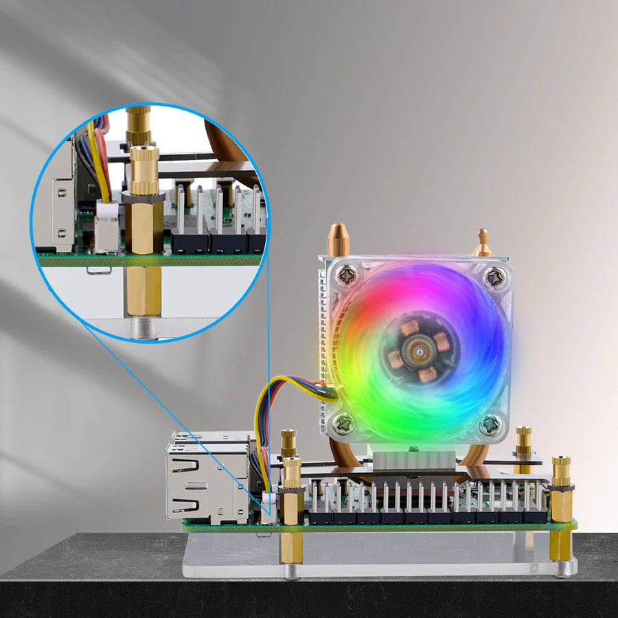 ICE Tower CPU Cooler for Raspberry Pi 5 | The Pi Hut