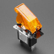 Illuminated Toggle Switch with Cover - Yellow by Adafruit - The Pi Hut