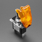 Illuminated Toggle Switch with Cover - Yellow by Adafruit - The Pi Hut