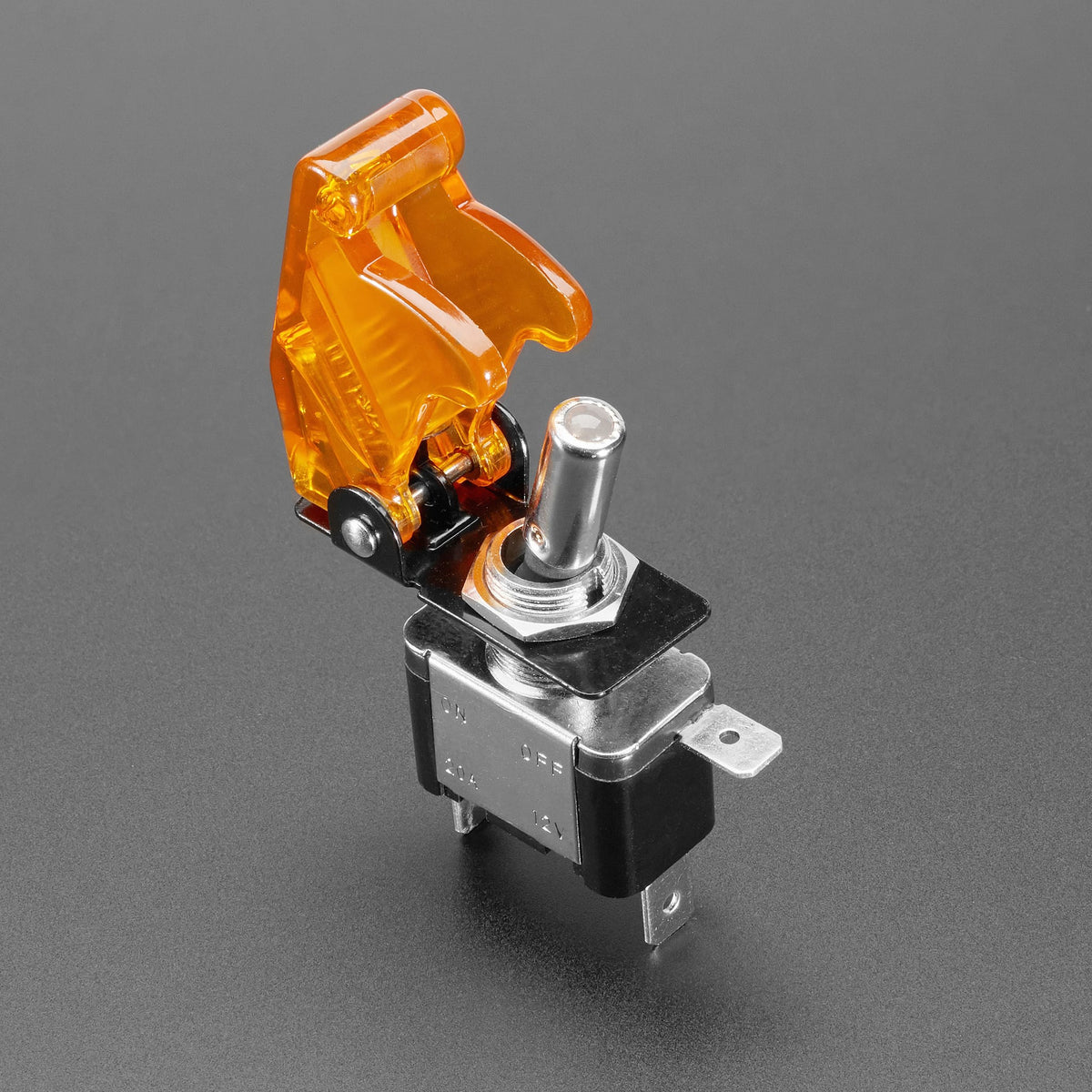 Illuminated Toggle Switch with Cover - Yellow by Adafruit - The Pi Hut