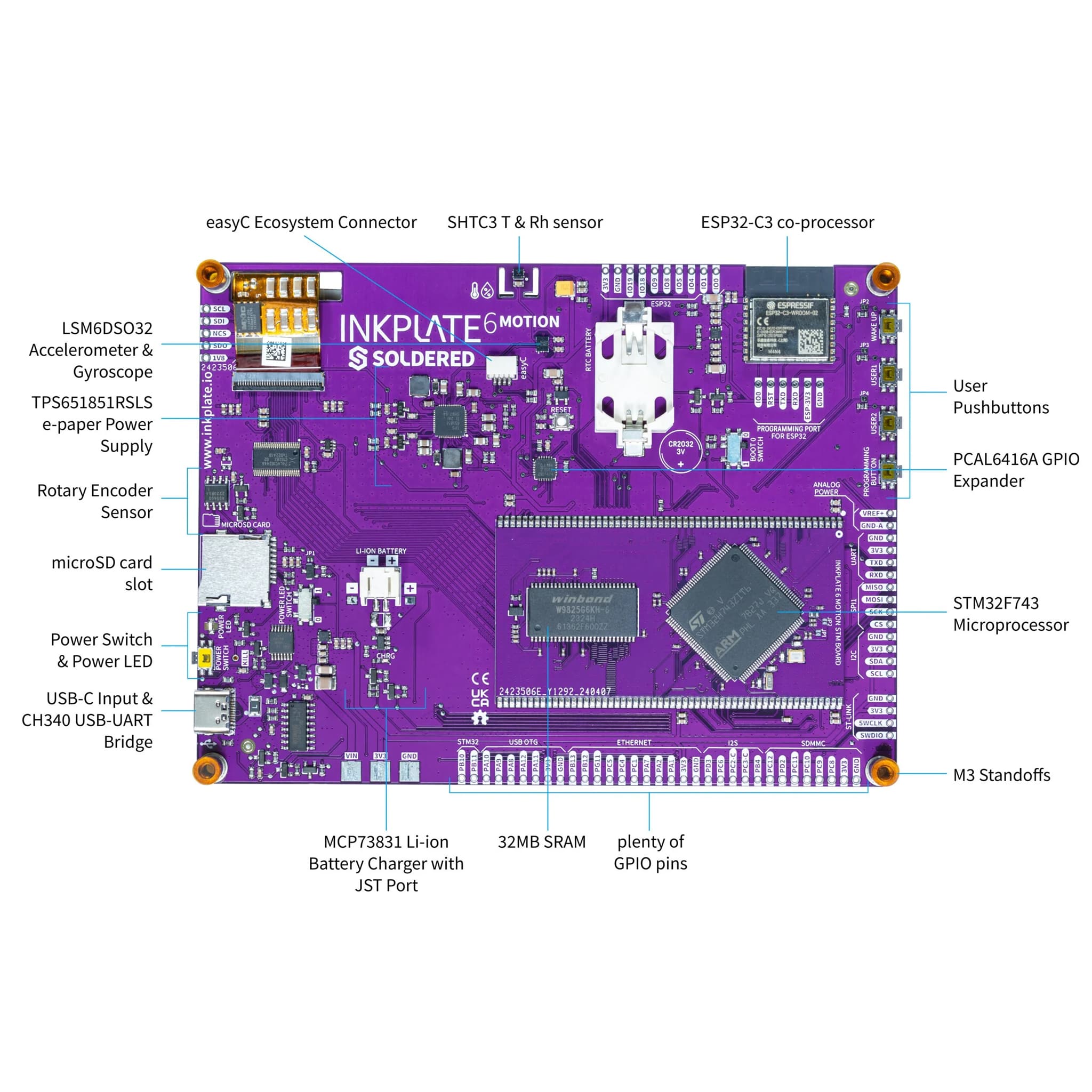 Inkplate 6MOTION by Soldered Electronics - The Pi Hut