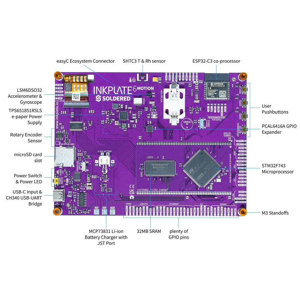 Inkplate 6MOTION by Soldered Electronics - The Pi Hut