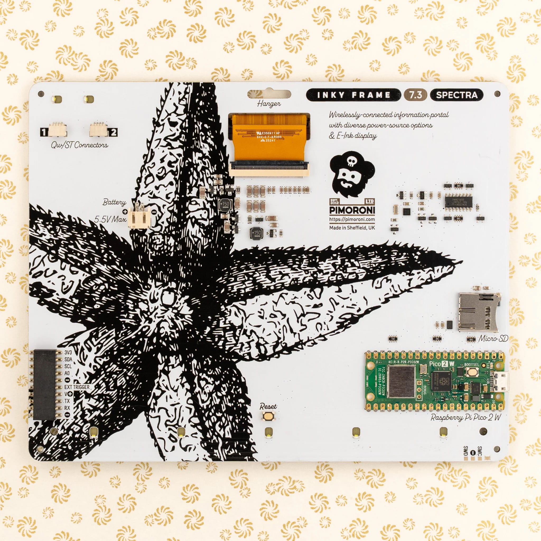 Inky Frame 7.3" (Pico 2 W Aboard) by Pimoroni - The Pi Hut