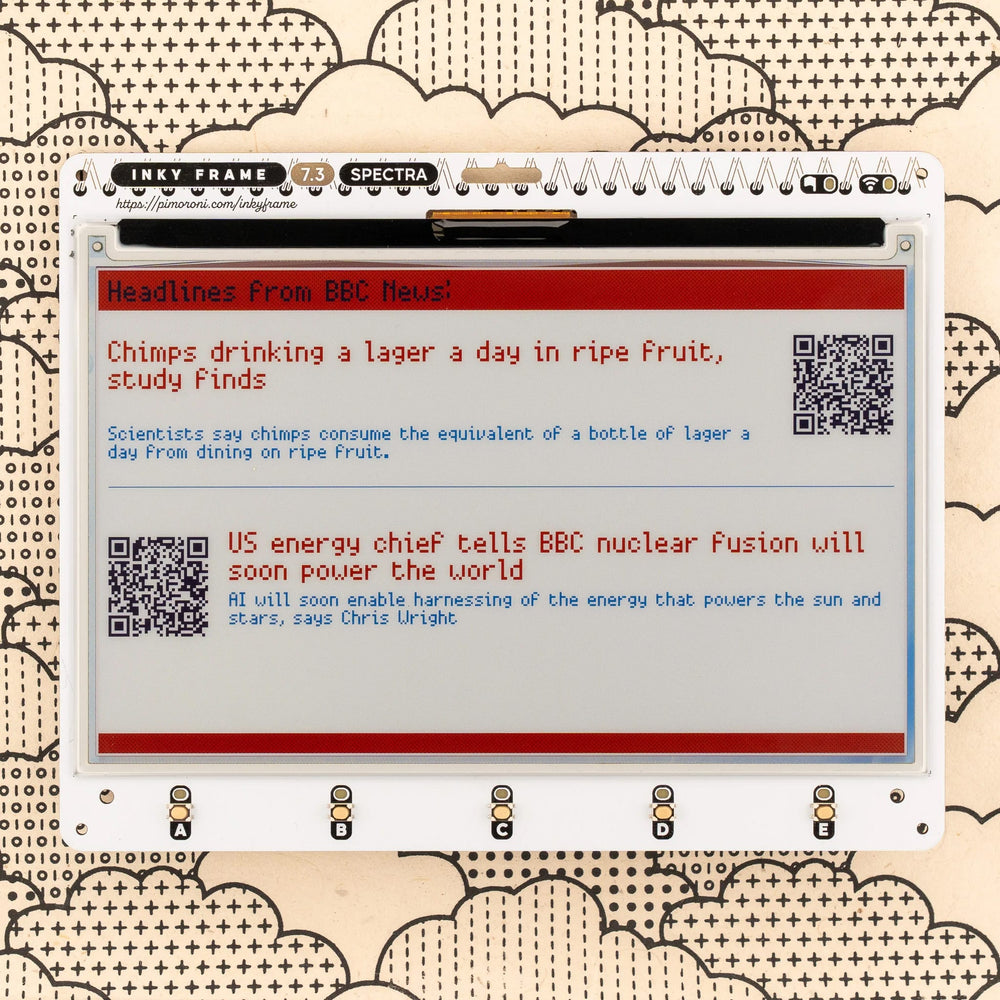 Inky Frame 7.3" (Pico 2 W Aboard) by Pimoroni - The Pi Hut