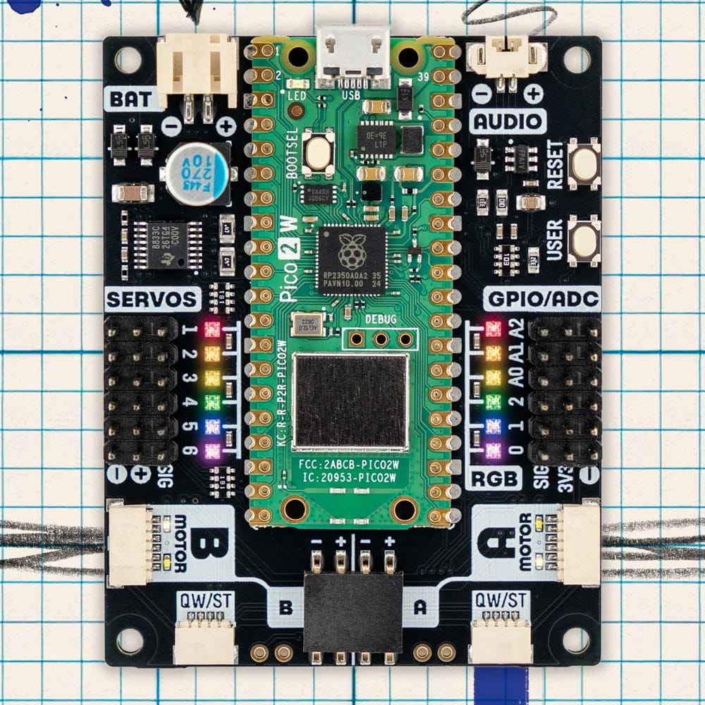 Inventor 2350 W (Pico 2 W Aboard) by Pimoroni - The Pi Hut