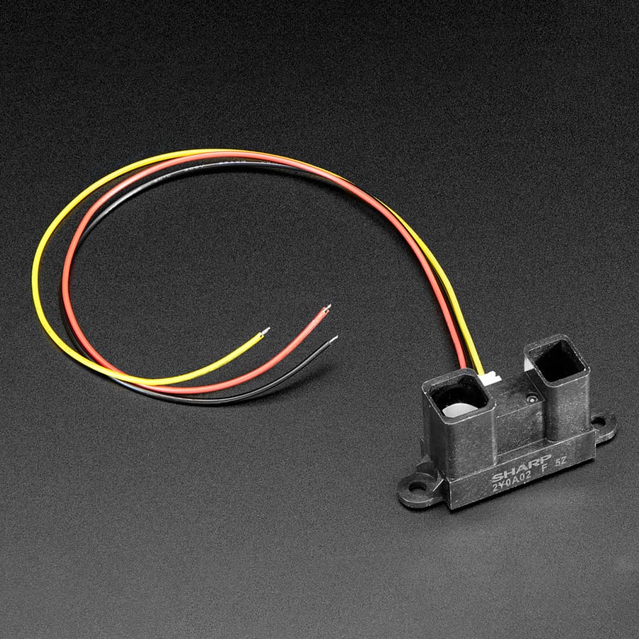 IR distance sensor includes cable (20cm-150cm) (GP2Y0A02YK) by Adafruit - The Pi Hut