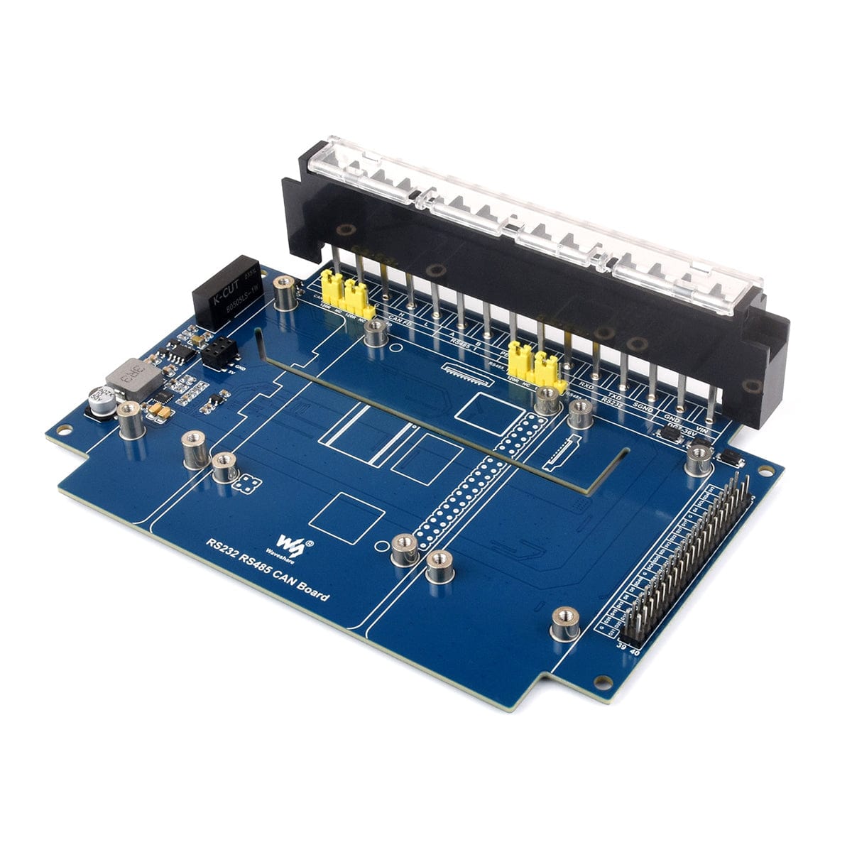 Isolated RS232 / RS485 / CAN / CAN FD Expansion Board for Raspberry Pi 4 & 5 - The Pi Hut