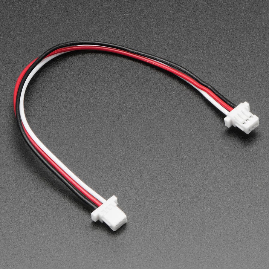 JST SH Compatible 1mm Pitch 3-pin Plug-Plug Cable - 100mm long by Adafruit - The Pi Hut