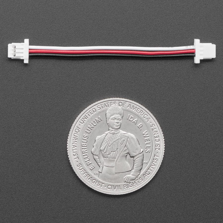 JST SH Compatible 1mm Pitch 3-pin Plug-Plug Cable - 50mm long by Adafruit - The Pi Hut