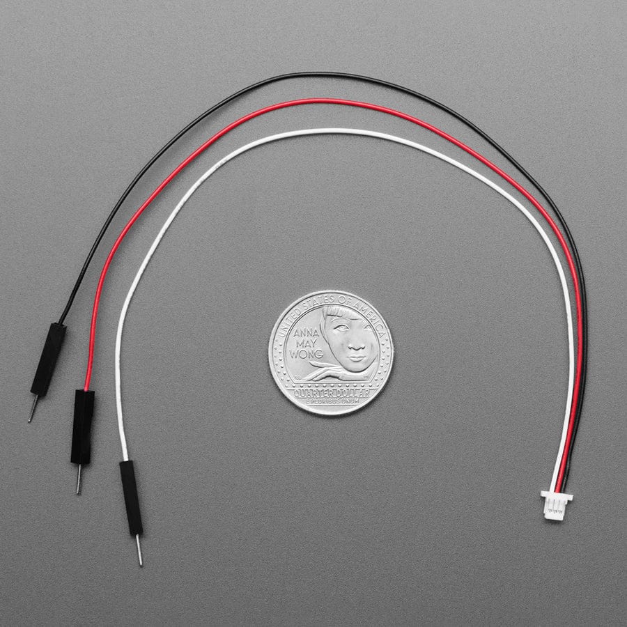 JST SH Compatible 1mm Pitch - 3 Pin to Premium Plug Header Cable - 200mm long by Adafruit - The Pi Hut