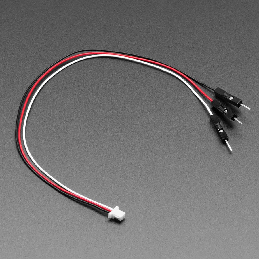 JST SH Compatible 1mm Pitch - 3 Pin to Premium Plug Header Cable - 200mm long by Adafruit - The Pi Hut