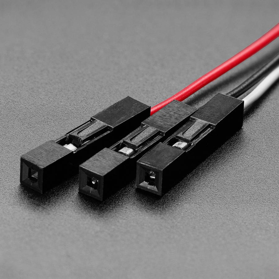 JST SH Compatible - 1mm Pitch - 3 Pin to Premium Socket Cable - 200mm long by Adafruit - The Pi Hut