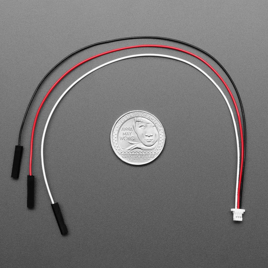 JST SH Compatible - 1mm Pitch - 3 Pin to Premium Socket Cable - 200mm long by Adafruit - The Pi Hut