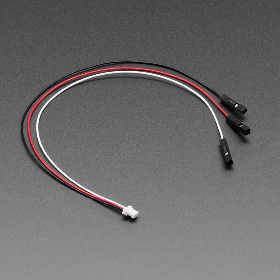 JST SH Compatible - 1mm Pitch - 3 Pin to Premium Socket Cable - 200mm long by Adafruit - The Pi Hut