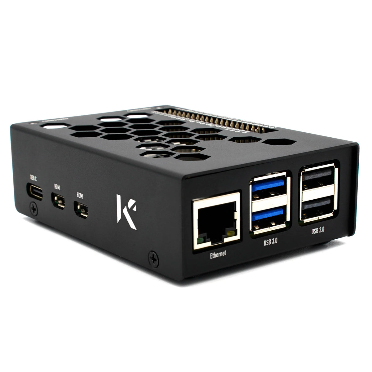 KKSB Custodia In Alluminio Sabbiato Per Raspberry Pi 5 – Con Pulsante Di Avvio, Etichette Laser Per Pin, Spazio Per Dissipatore Ufficiale - 3