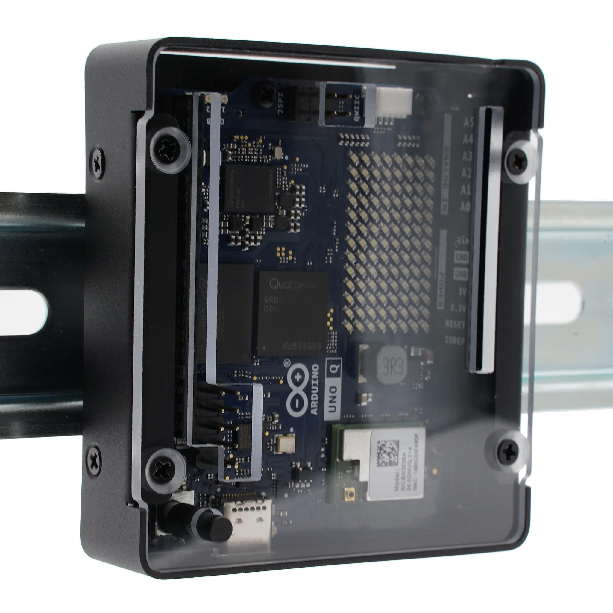 KKSB Compact Case for Arduino UNO Q - Clear Top by KKSB - The Pi Hut
