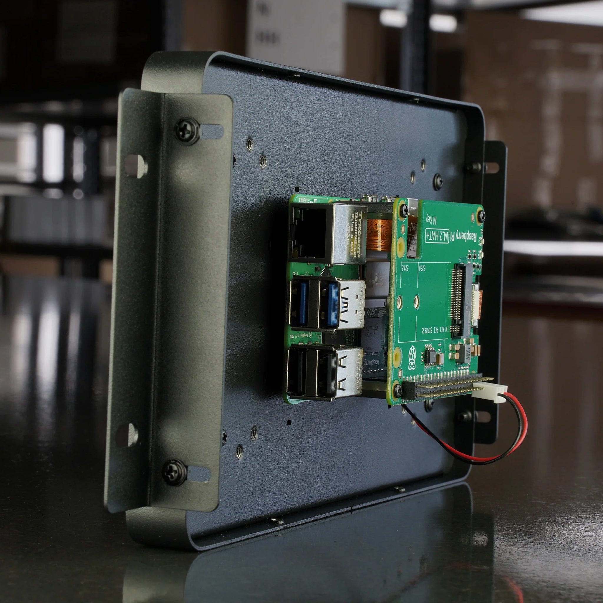 KKSB Panel Mount Case for Raspberry Pi 5 and Touch Display 2 7" by KKSB - The Pi Hut