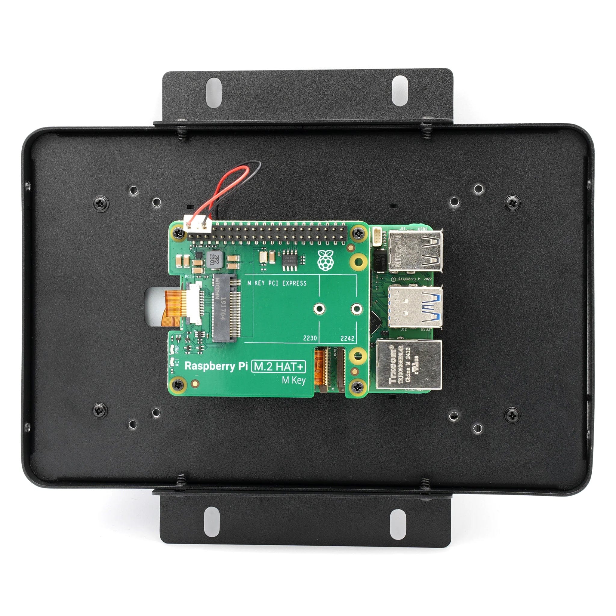 KKSB Panel Mount Case for Raspberry Pi 5 and Touch Display 2 7" by KKSB - The Pi Hut