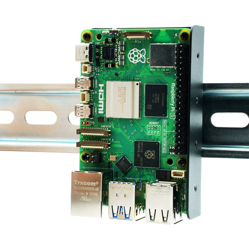 Lido Raspberry Pi Mount KKSB Raspberry Pi DIN Rail Clip Bracket - The Pi Hut