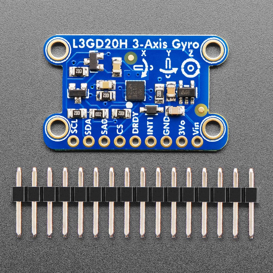 L3GD20H Triple-Axis Gyro Breakout Board - L3GD20/L3G4200 Upgrade (L3GD20H) - The Pi Hut