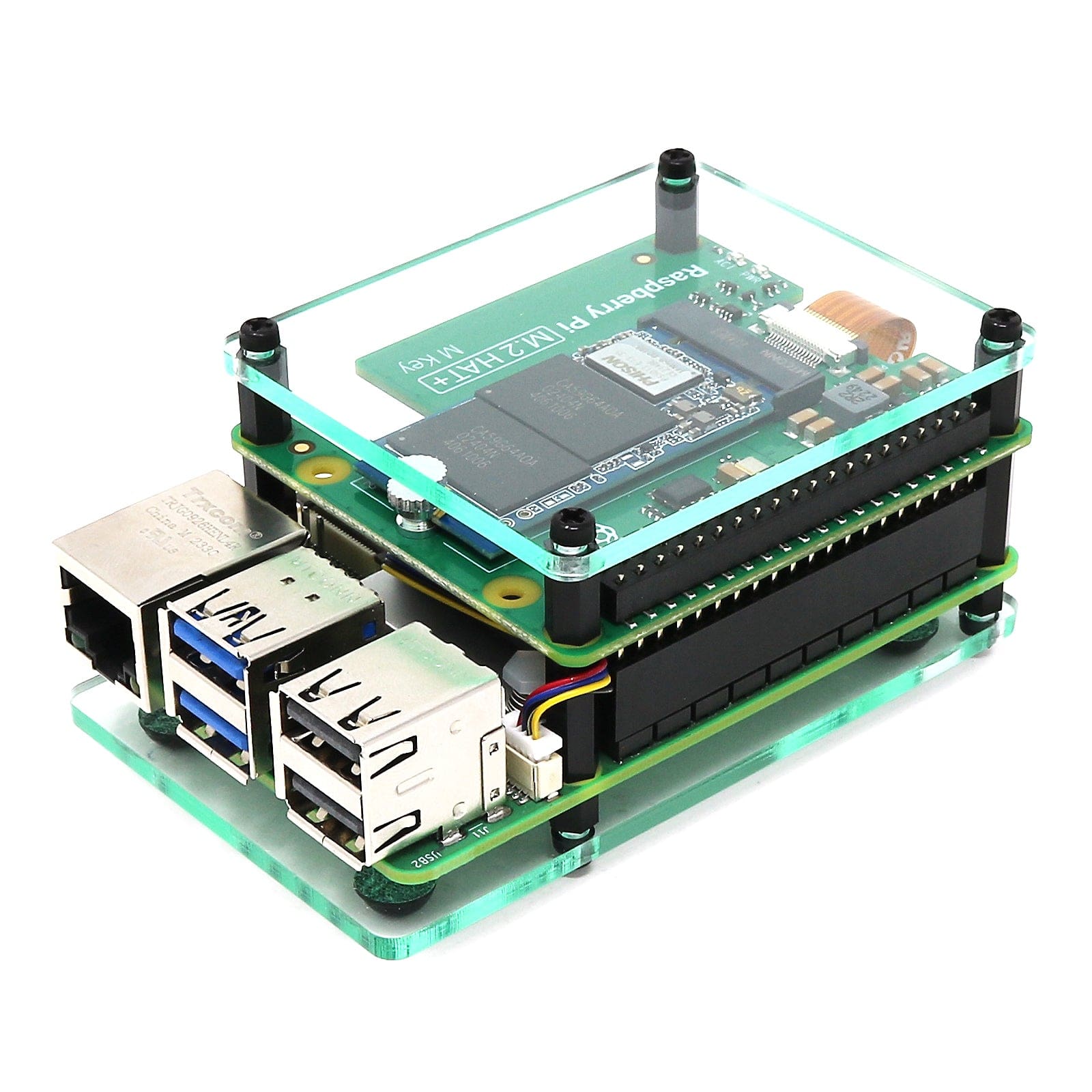 Layer Case for Raspberry Pi M.2 HAT+ & Active Cooler - The Pi Hut