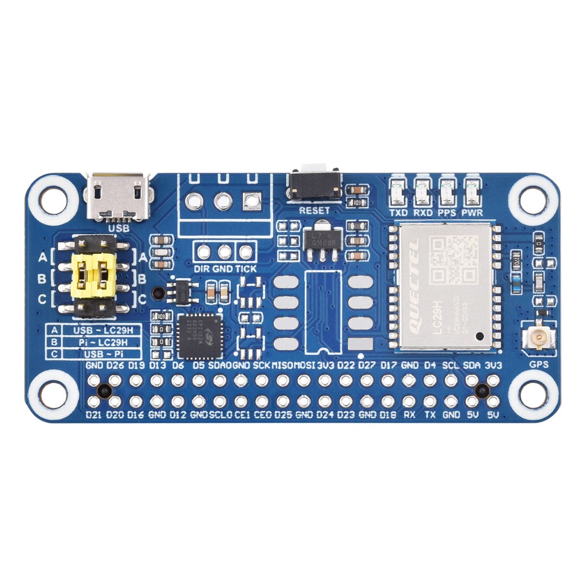 LC29H(AA) Dual-Band GPS HAT for Raspberry Pi - The Pi Hut