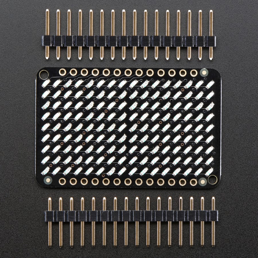 LED Charlieplexed Matrix - 9x16 LEDs - Yellow by Adafruit - The Pi Hut
