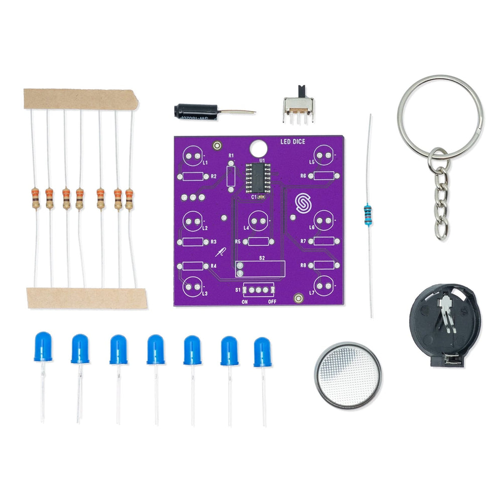 LED Dice Solder Kit by Soldered Electronics - The Pi Hut