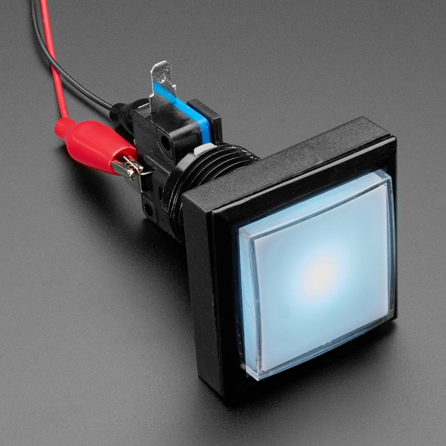 Square Led Buttons LED Illuminated Push Button - 44mm Square - The Pi Hut