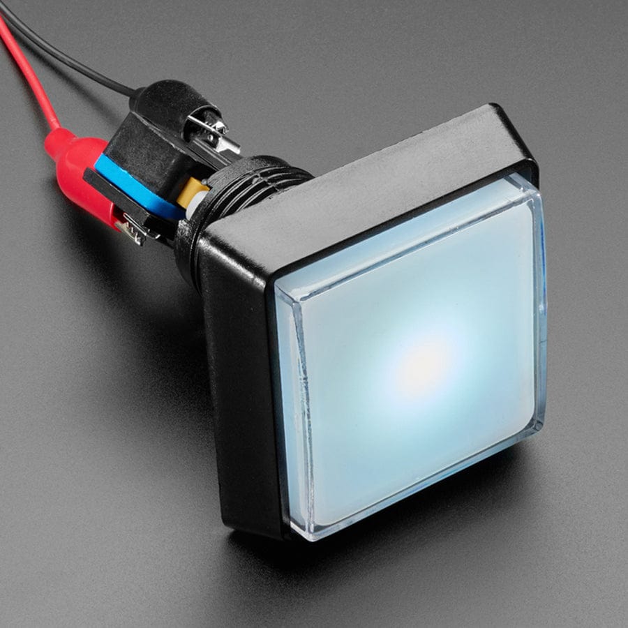 LED Illuminated Push Button - 51mm Square by Adafruit - The Pi Hut