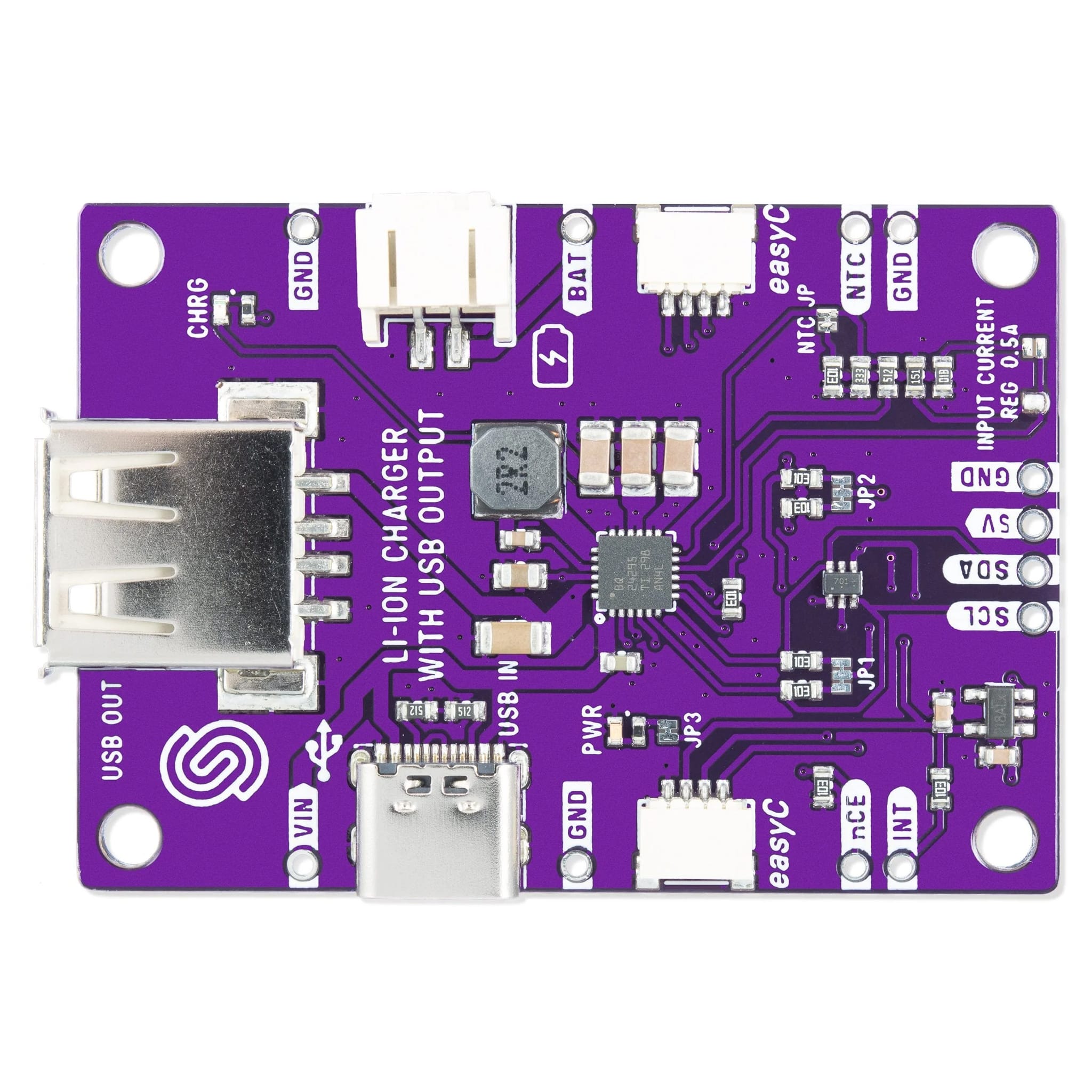 Li-ion Charger BQ24295 with 5V USB Output Board by Soldered Electronics - The Pi Hut
