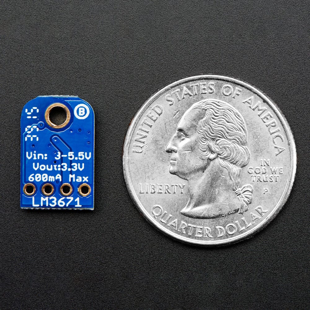 LM3671 3.3V Buck Converter Breakout  - 3.3V Output 600mA Max by Adafruit - The Pi Hut