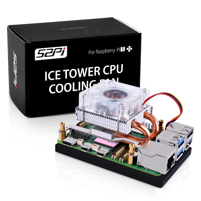 Cpu Ice Low-Profile ICE Tower CPU Cooler for Raspberry Pi 5 - The Pi Hut